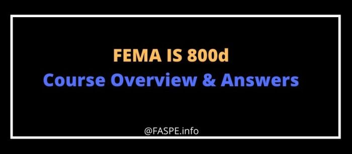 Fema is-800-d final exam answers