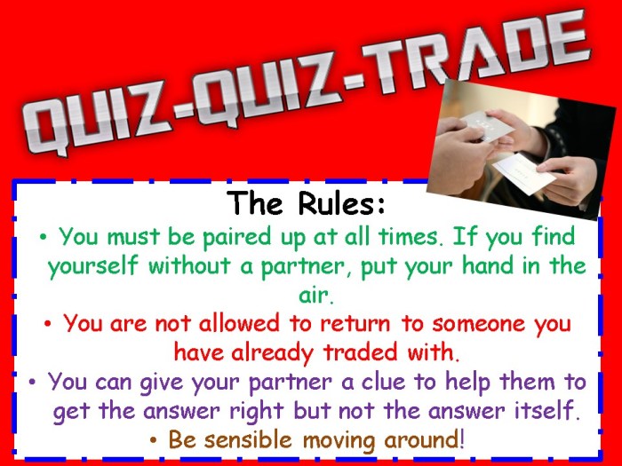 Quiz trade vocabulary language lessons activity fun building instructions