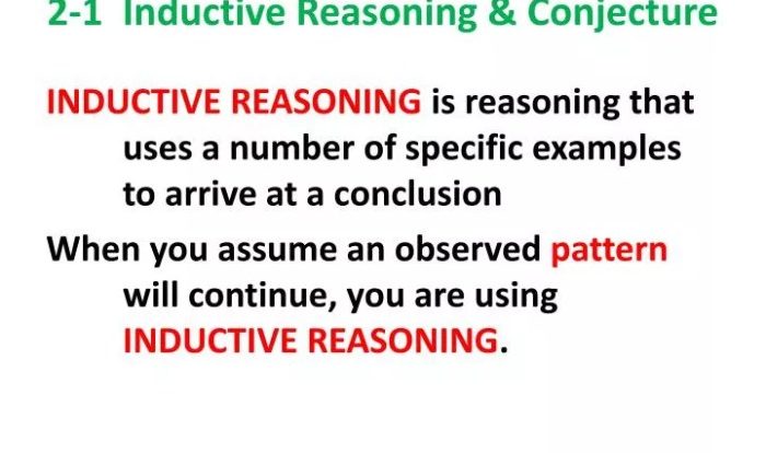 Unit 2 logic & proof homework 1 inductive reasoning